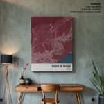 Strip below poster red map of Duque De Caxias