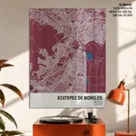 Strip below poster red map of Ecatepec De Morelos