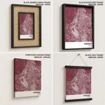 Strip below poster red map of Faridabad