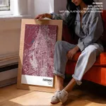 Strip below poster red map of Faridabad