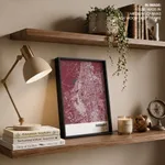 Strip below poster red map of Faridabad