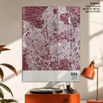 Strip below poster red map of Giza