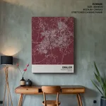 Strip below poster red map of Gwalior