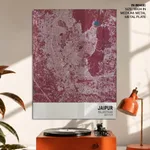 Strip below poster red map of Jaipur