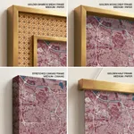 Strip below poster red map of Jakarta