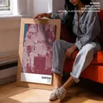 Strip below poster red map of Khartoum