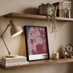 Strip below poster red map of Khartoum