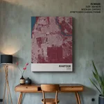 Strip below poster red map of Khartoum