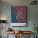 Strip below poster red map of Kochi