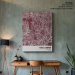 Strip below poster red map of Kuala Lumpur
