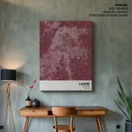 Strip below poster red map of Lahore
