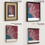 Strip below poster red map of Lima