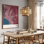 Strip below poster red map of Lima
