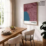 Strip below poster red map of Los Angeles