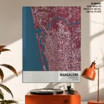 Strip below poster red map of Mangalore