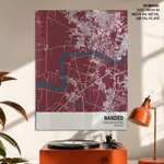 Strip below poster red map of Nanded