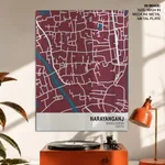 Strip below poster red map of Narayanganj