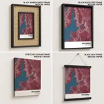 Strip below poster red map of Navi Mumbai
