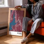 Strip below poster red map of Navi Mumbai
