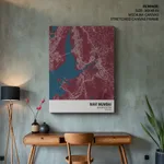 Strip below poster red map of Navi Mumbai