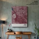 Strip below poster red map of Noida