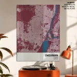 Strip below poster red map of Omdurman