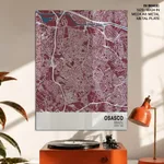 Strip below poster red map of Osasco