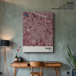 Strip below poster red map of Osasco
