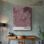 Strip below poster red map of Quezon City