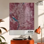 Strip below poster red map of Siliguri