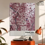 Strip below poster red map of Subang Jaya