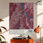Strip below poster red map of Thane