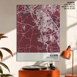 Strip below poster red map of Ujjain