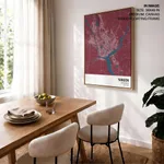 Strip below poster red map of Yangon