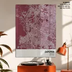 Strip below poster red map of Zapopan