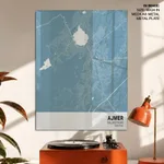 Strip below poster sky blue map of Ajmer