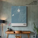 Strip below poster sky blue map of Ajmer