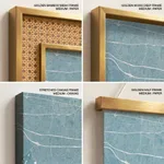 Strip below poster sky blue map of Bekasi