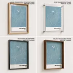 Strip below poster sky blue map of Belo Horizonte