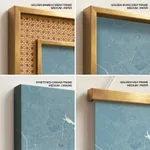 Strip below poster sky blue map of Belo Horizonte