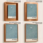 Strip below poster sky blue map of Belo Horizonte