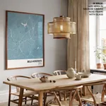 Strip below poster sky blue map of Belo Horizonte