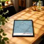 Strip below poster sky blue map of Belo Horizonte