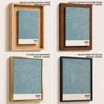 Strip below poster sky blue map of Bogor