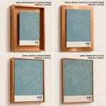 Strip below poster sky blue map of Bogor