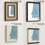 Strip below poster sky blue map of Callao