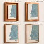 Strip below poster sky blue map of Callao