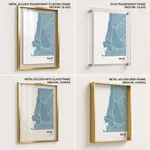 Strip below poster sky blue map of Callao