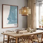Strip below poster sky blue map of Callao