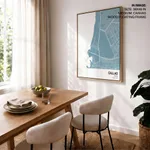 Strip below poster sky blue map of Callao
